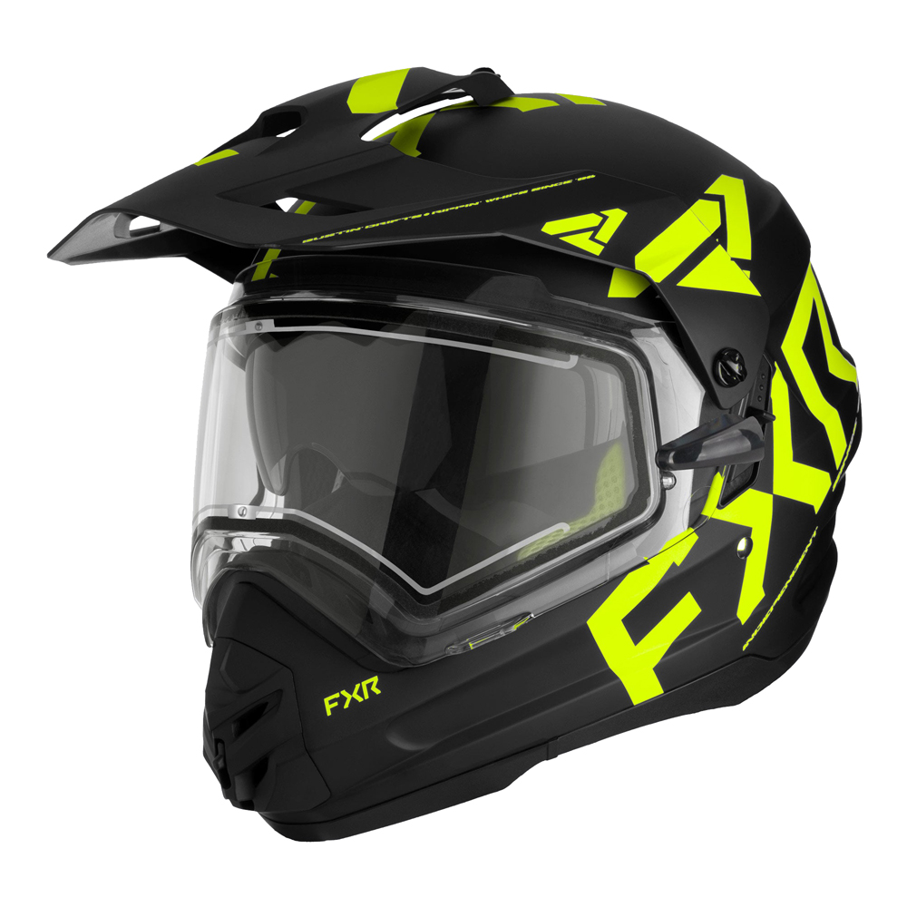 Шлем с подогревом визора FXR TORQUE X TEAM Black Hi Vis 230635-1065 Размер XL