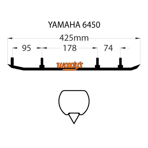 Коньки для лыж снегохода Yamaha Mountain Max 600 700, Venture 500 600 700 XL, VMax 500 600 700 Dlx XT XTC SX ST 1997-2000 Woodys EXTENDER EYV3-6450