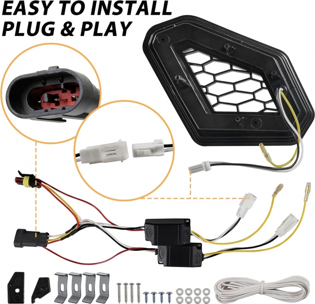 Дневные ходовые огни с поворотниками в бампер BRP Can Am Maverick X3 MAX Turbo R RR 2017-2023 ZP-YJ