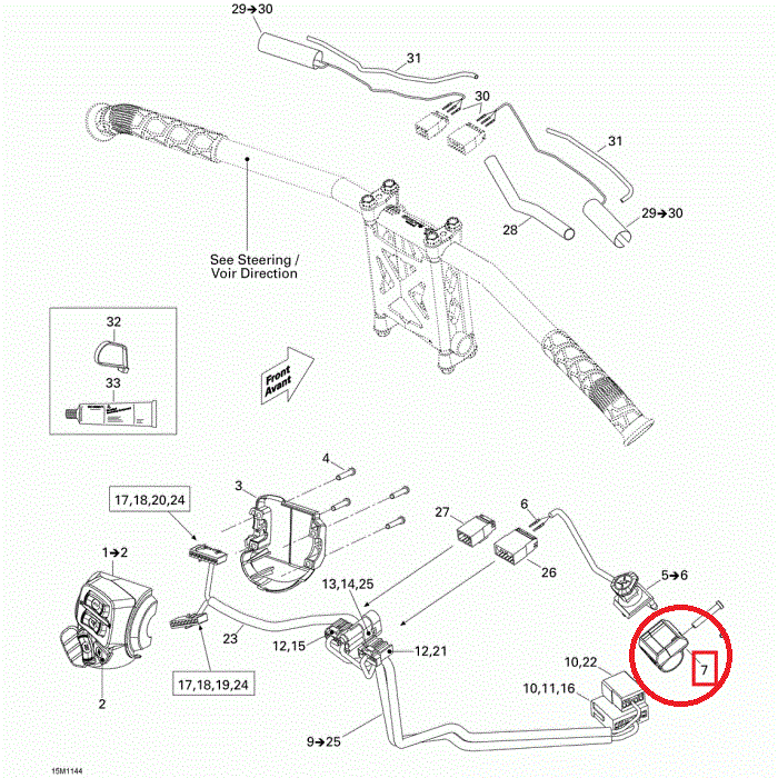 Кронштейн кнопки экстренной остановки двигателя BRP Ski Doo 515176825