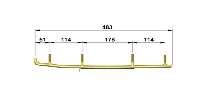 Коньки 3S для Arctic Cat Bearcat 570 660 0703-360   1703-219   1703-221   1703-003   EAT3-9750   WAT-9750 9310-03 9310-04 3S - кант 16см