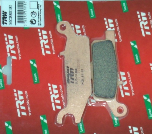 Колодки тормозные TRW передние левые для квадроцикла Yamaha Grizzly 550 700 MCB801SI FA443 3B4-W0045-00-00