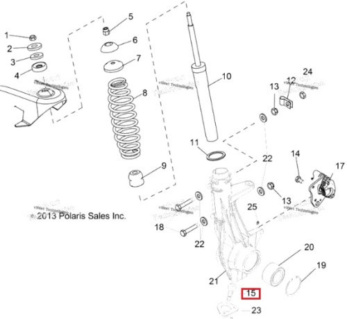 Шаровая опора нижняя для квадроцикла Polaris Sportsman Ranger 42-1030 7061158 All Balls