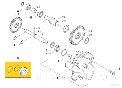 Ремкомплект помпы для квадроцикла Arctic Cat MudPro TRV Wildcat 1000 0837-010