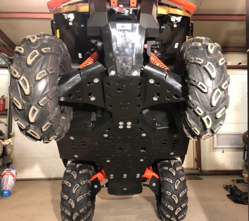 Защита днища пластиковая для квадроцикла BRP Can-Am Outlander MAX XMR 2019+ PROQUAD-OUT-G2MAX-2019 Под подножки ProQuad