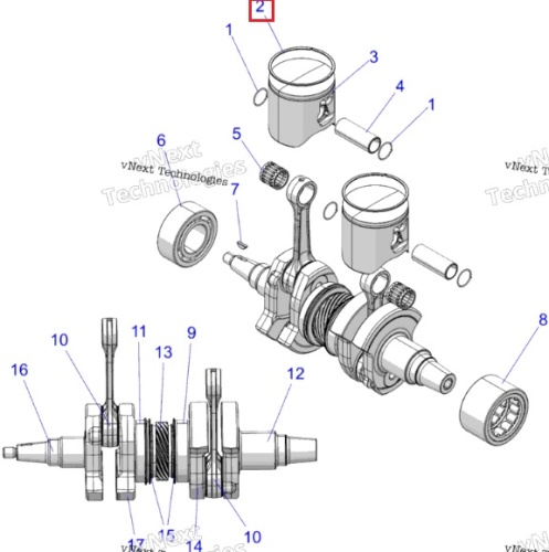 2209829 Кольцо Поршневое Для Polaris PATRIOT 9R
