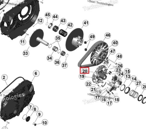 Щека ведущего вариатора внешняя для BRP Can-am Outlander G3 420280836