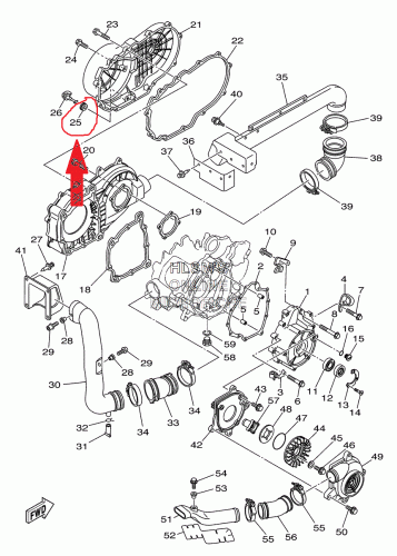 Втулка сливной пробки вариатора Yamaha 90480-13018-00