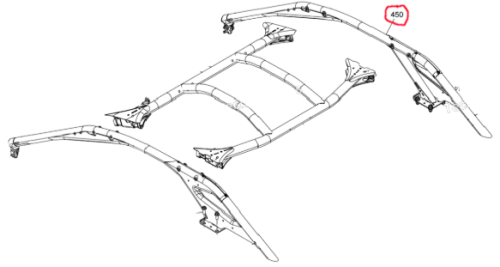 Каркас правый для квадроцикла BRP Can-Am Maverick R (CE-Deep black) 715009621