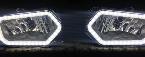 Корпус фары правый с диодной подсветкой квадроцикла Polaris 800 RZR 850 570 550 400 Sportsman 2410616