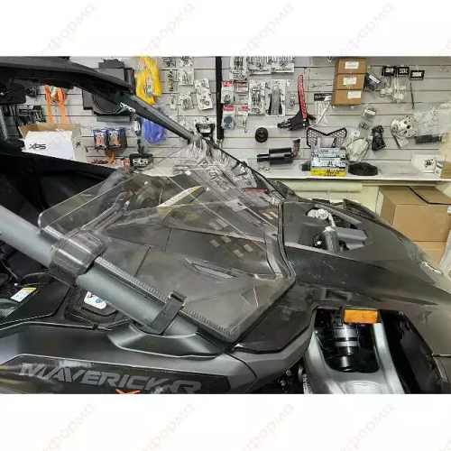 Стекло переднее половинка (прозрачное) PRO-UTV для BRP Can-Am Maverick R PUPH0245MAVR