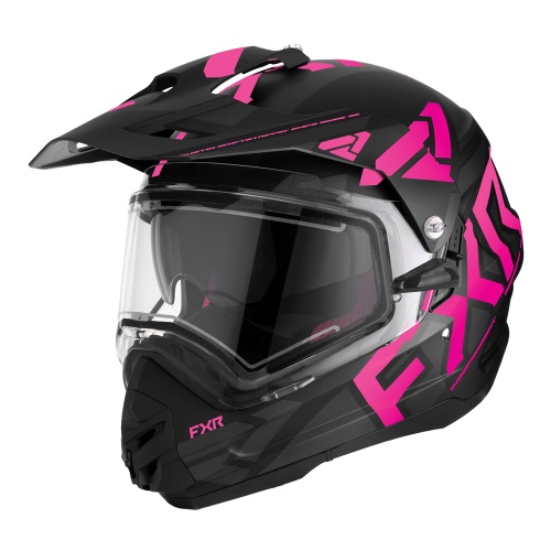 Шлем с подогревом визора FXR TORQUE X TEAM Black Electric Pink 230635-1094 Размер S