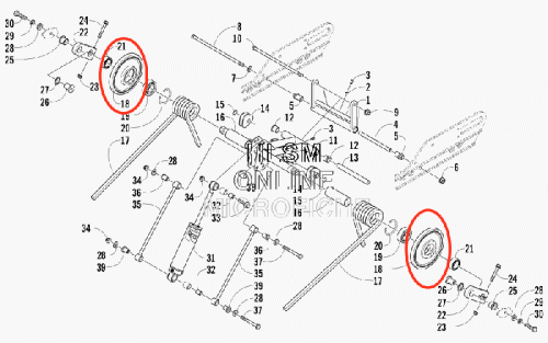 Ролик для снегохода Arctic Cat ZR TZ1 T570 Bearcat F JAGUAR F8 (3604-264)
