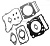 Комплект прокладок верхний двигателя POLARIS SPORTSMAN 335 400 450 500 3084851 3085370 3089966 3085371 3084689 3085075 1403120 DP0095 Без маслосьемных колпачков