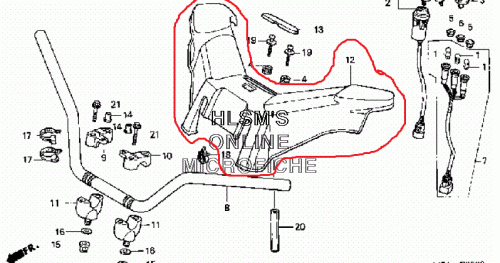 Накладка на руль Honda 53205-HM7-A00ZA