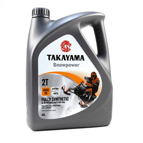 605629 Масло TAKAYAMA SNOWPOWER 2T Синтетическое 4л